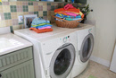 Washer and Dryer Photo Protected by LintAlert Dryer Exhaust Alarm