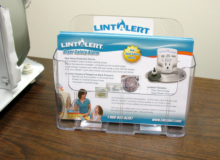 LintAlert Promotional Cards and Display Rack